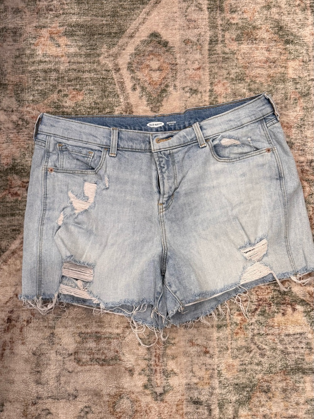 Old Navy Light Blue Distressed Denim Cutoff Shorts